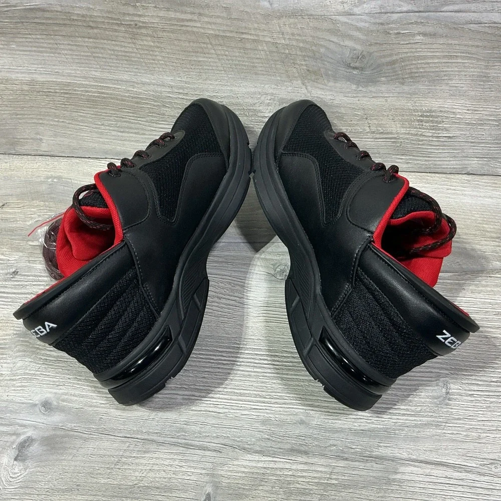 NEW Zeba Mens Sneakers Size 14 M Hands Free Comfort Walking Shoes Black Red